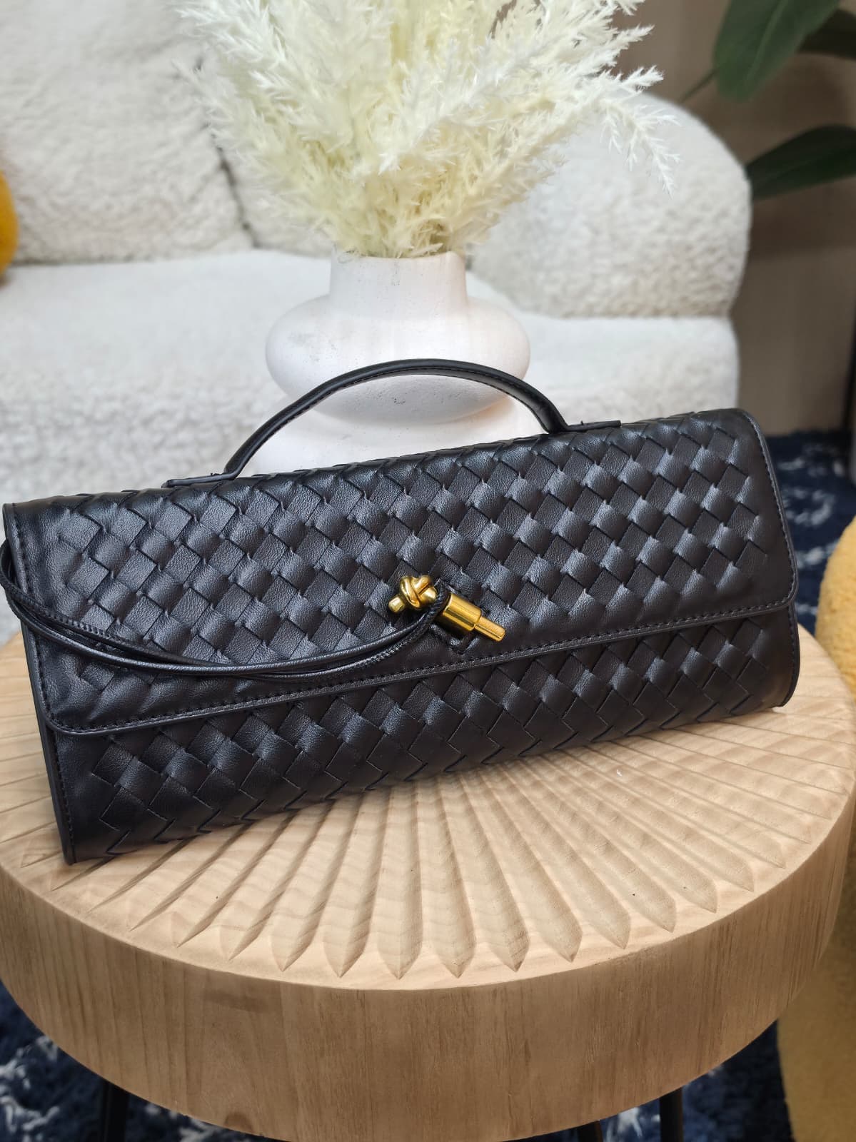 1893W - Woven Texture Long Clutch & Crossbody Bag - Image 2