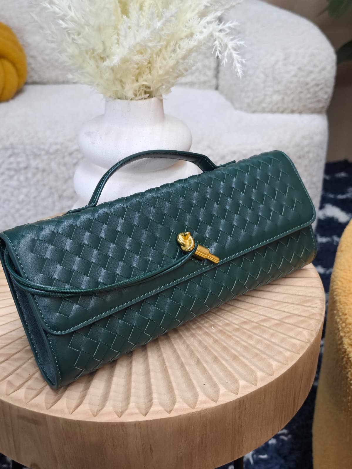 1893W - Woven Texture Long Clutch & Crossbody Bag - Image 4