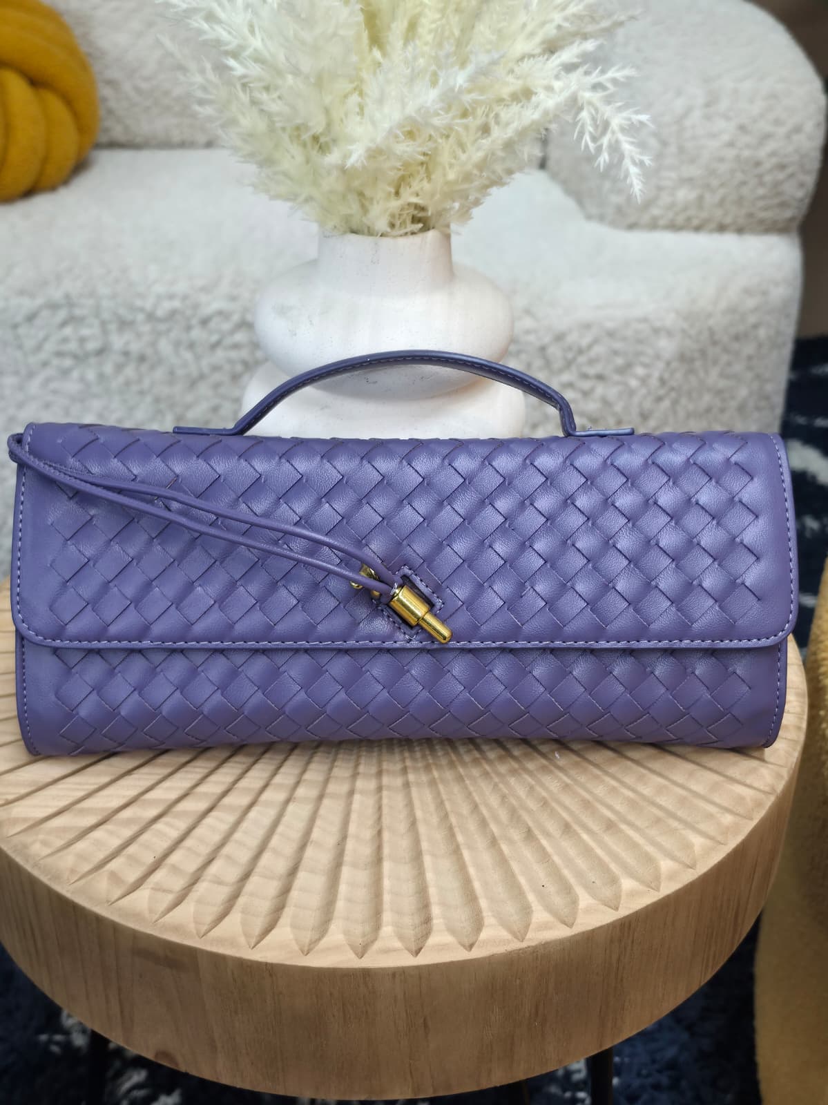 1893W - Woven Texture Long Clutch & Crossbody Bag - Image 5