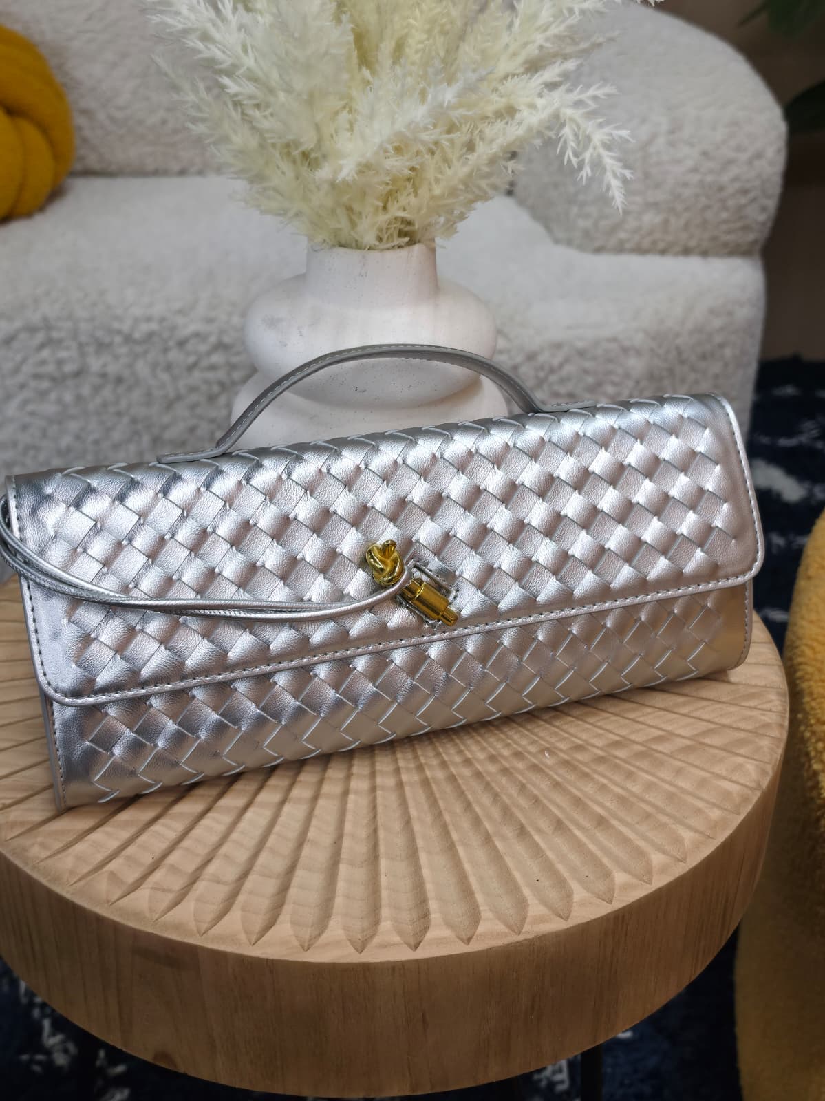 1893W - Woven Texture Long Clutch & Crossbody Bag - Image 6