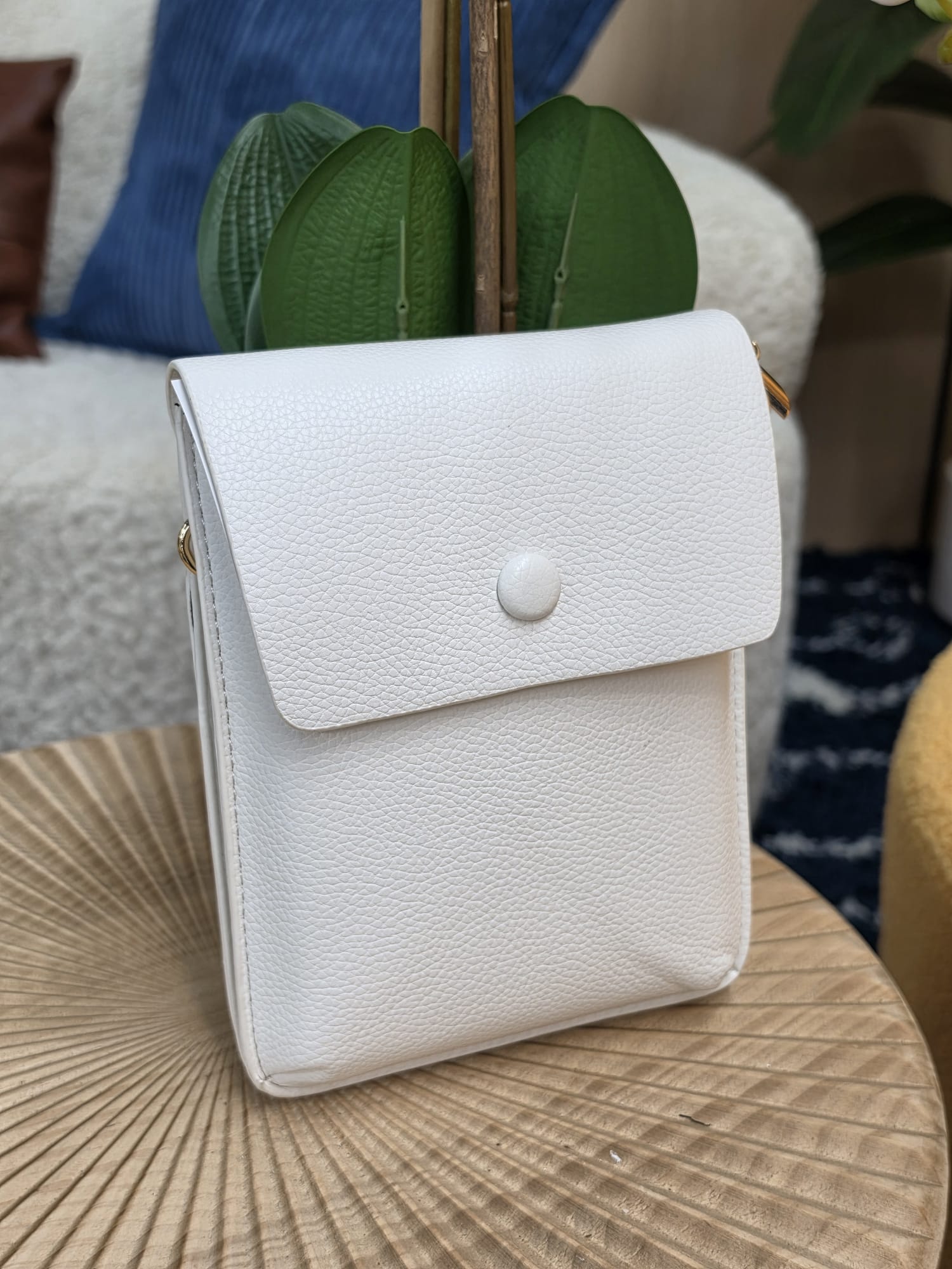 CA-105 - Pebble Grain Flap Over Crossbody Bag - Image 5