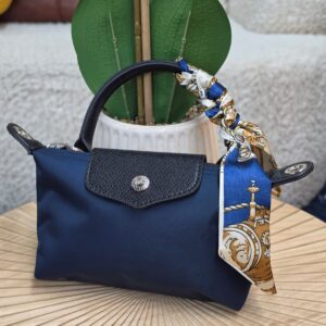HE-781 - Nylon Mini Satchel / Black Trim