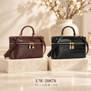 UW-20878 - Croc Print Mini Satchel & Crossbody Bag
