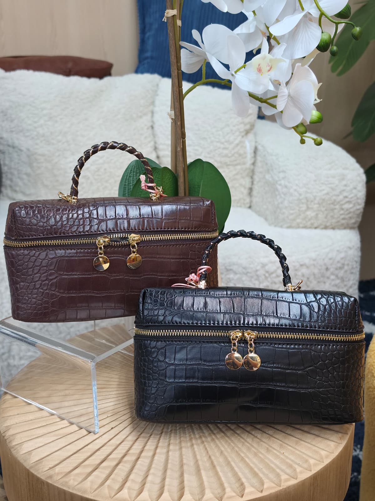 UW-20878 - Croc Print Mini Satchel & Crossbody Bag - Image 4